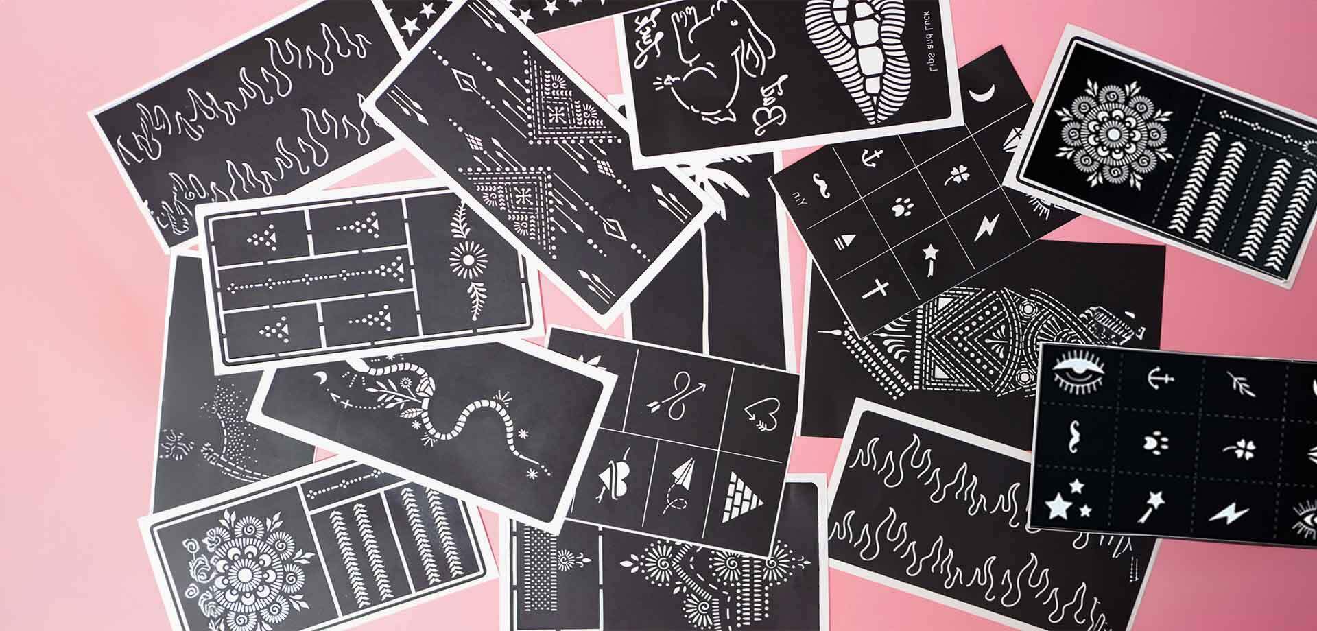 Henna Sticker Stencil - SD080 (2pcs)