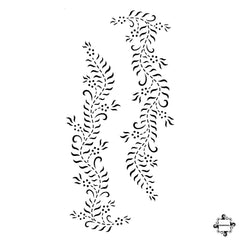 Ivy - floral henna design sticker stencil