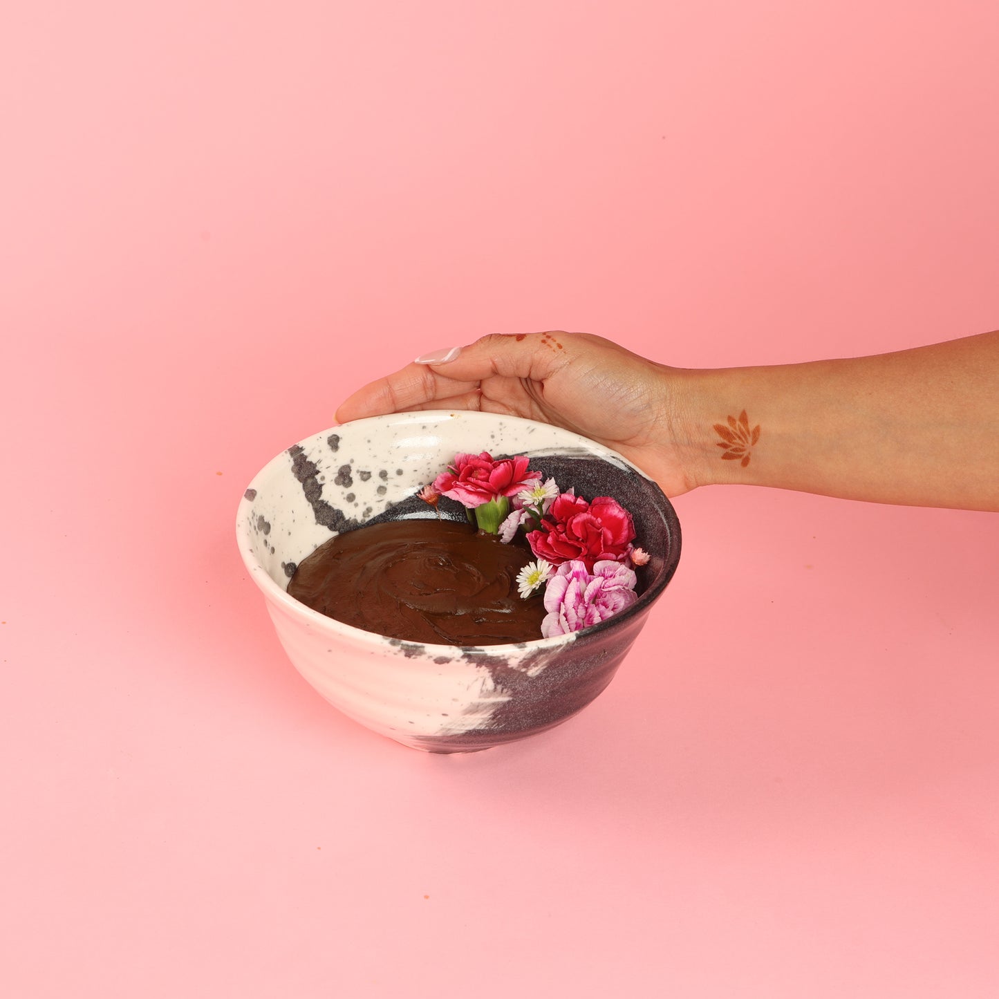 Ready henna paste in a bowl