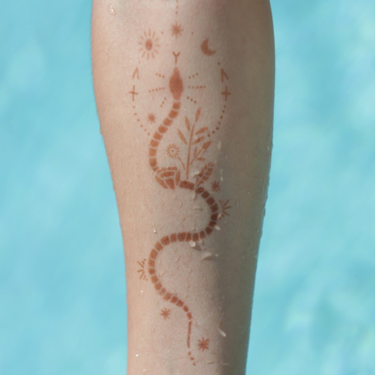 Temporary Black Tattoo Design Stencils for Earth Jagua Body Art Kits