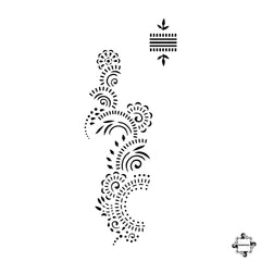 Athena - unique henna design sticker stencil