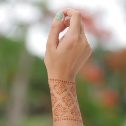 Courage - cuff henna design on wrist