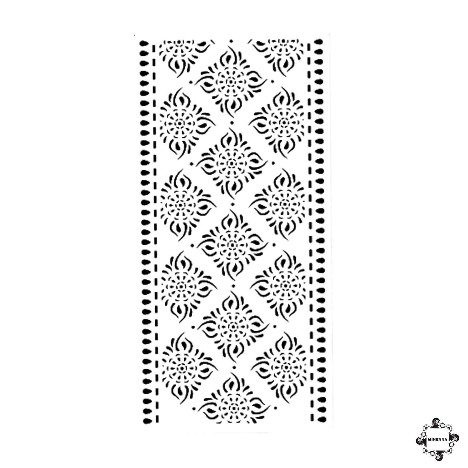 Courage - cuff henna design sticker stencil