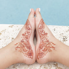 Fawn - henna design on feet
