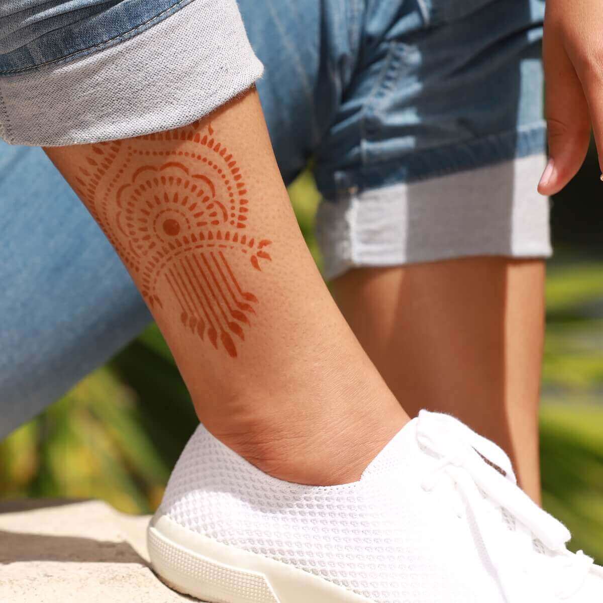 Fierce - henna design on ankle