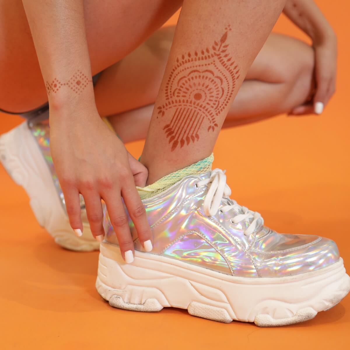 Fierce - DIY tribal henna design on ankle