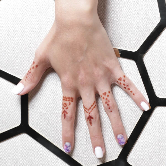 Opal - ring henna design on black and white pattern