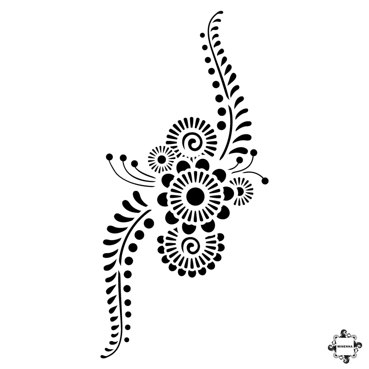 Phoenix - DIY henna design sticker stencil