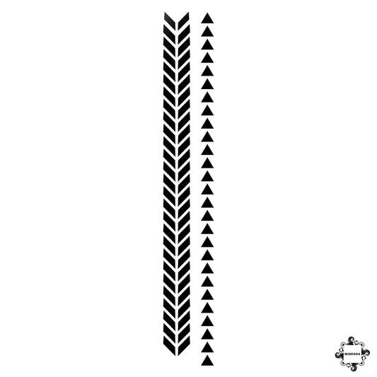Right Direction - geometric henna design sticker stencil
