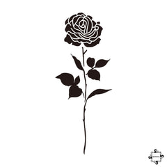 Rose - henna stencil design by Mihenna