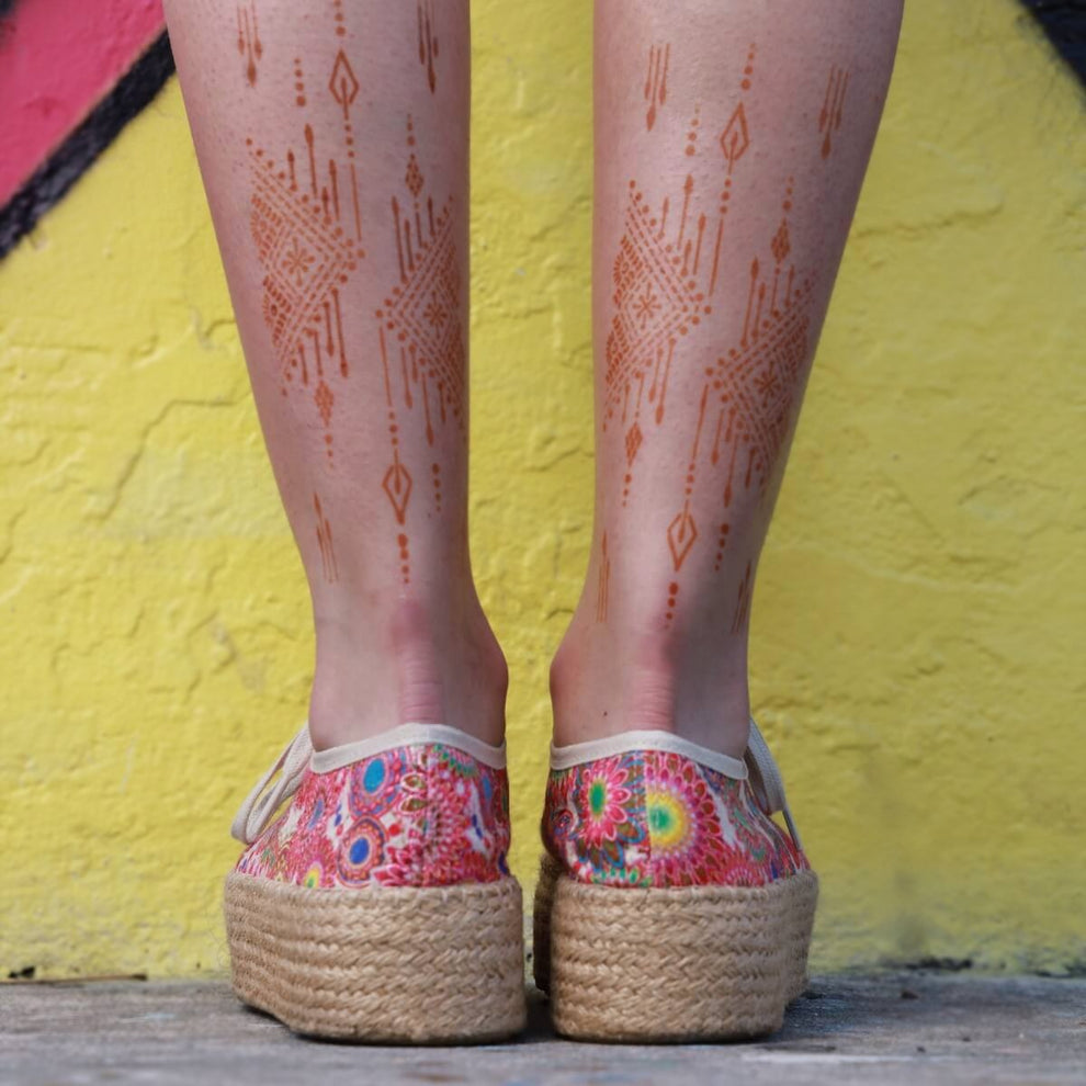 Geometric, Triangle Henna Stencil Design Shop Mihenna Today!